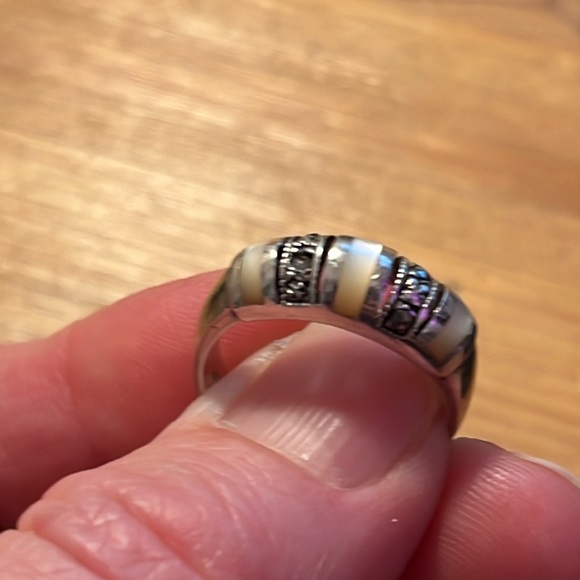 Silver 925, mother of pearl and marcasite. - Picture 2 of 5